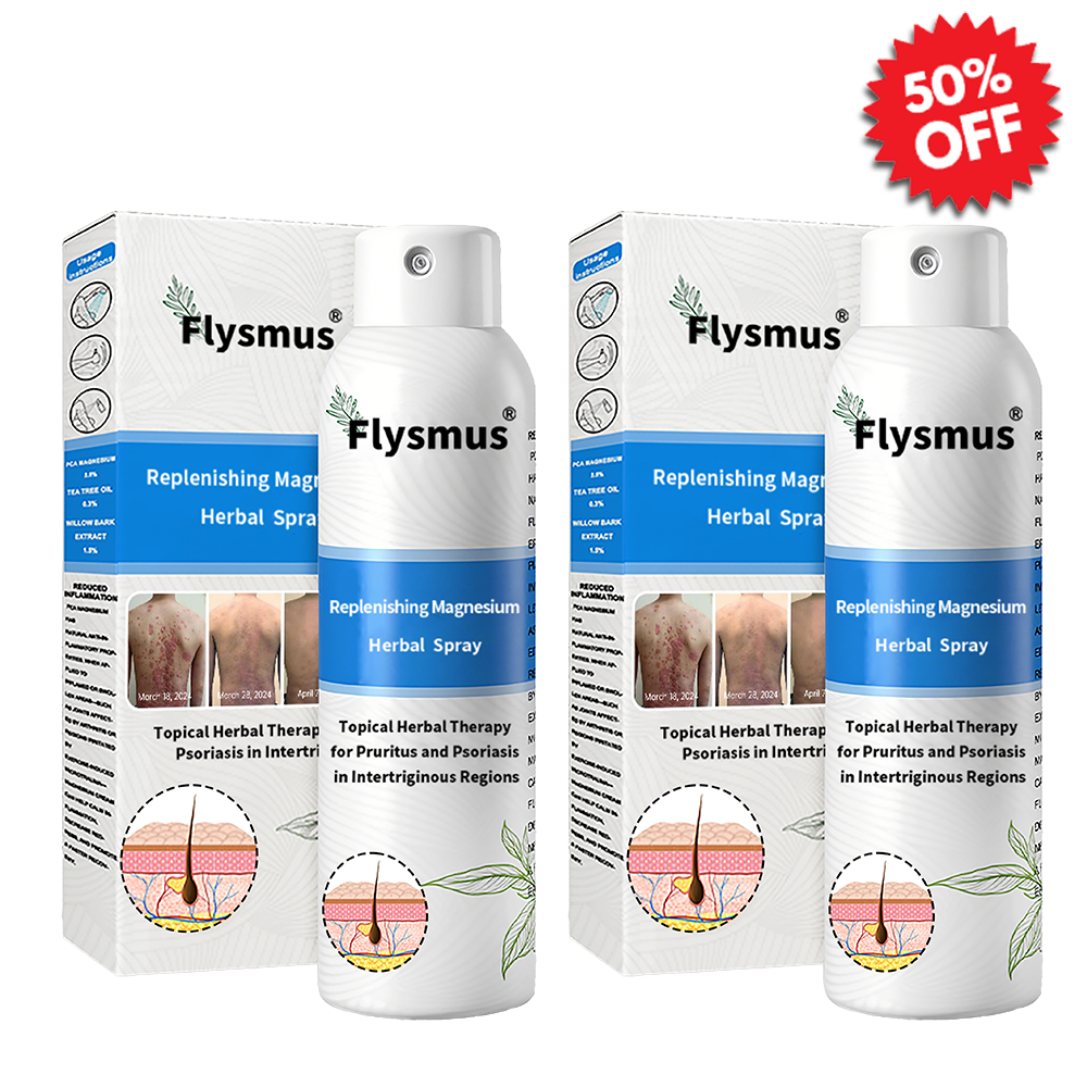 ✅ Official Store: Flysmus® Magnesium Herbal Psoriasis Spray 👨⚕️ MHRA certified (Relieves psoriasis and eczema, improves bacterial infections in the genital area, treats acne and warts)